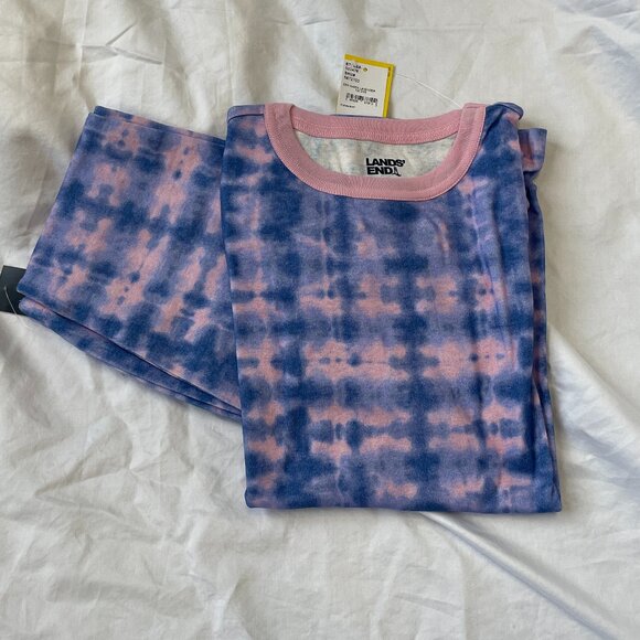 Lands' End Kids Long Sleeve Top and Bottom Snug Fit Pajama Set, NWT - Picture 1 of 3